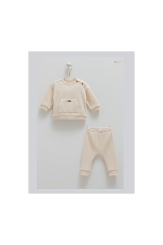 Caramell Barbosa Soft Teddy 2'li Takım 1-3ay/3-6ay/6-9ay/9-12ay Tku1862 Ekru Ekru