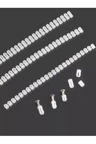 Bonjwa Store Mobilya Plastik Dübel Plastik D5, M4x10 Vida İçin 25 Adet 183909710 Beyaz