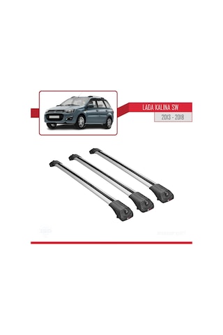 Lada Kalina Sw 2013-2018 Arası İle Uyumlu Ace-1 Ara Atkı Tavan Barı Gri 3 Adet Bar