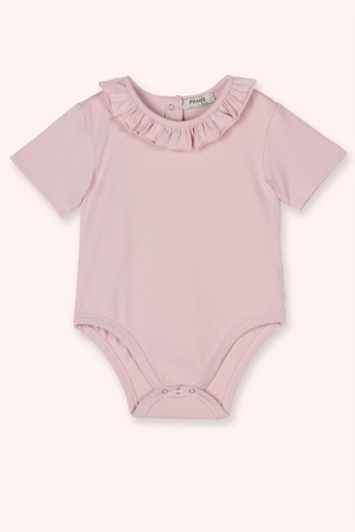 Panço Kız Çocuk Kısa Kollu Body Mavi Pembe