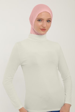 Sonbaharmoda Kadın Uzun Kollu Yarım Balıkçı Yakalı Penye Likralı Body -ekru Ekru