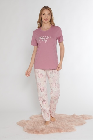 Kısa Kol Yazlık Pijama Takımı Dowry 08-132 K.pembe
