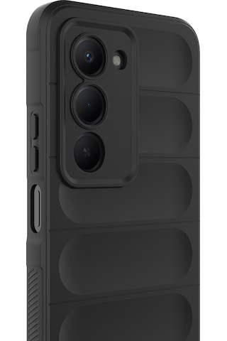 Subutu Redmi 15 Kılıf Esnek Tpu Oyuklu Arka Yüzey Tasarımlı Sbt Etnik Silikon Kapak - Koyu Yeşil Yeşil