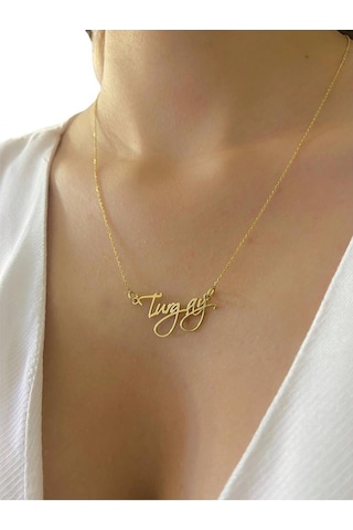 Özel Imza Yazı Karakteri Isimli 925 Gümüş Kolye (528215103)