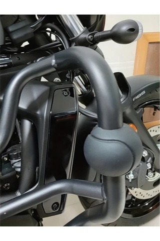 Xuweiwei 2pcs Set Harley Yamaha 24mm 32mm Motor Koruma Çerçevesi Kaucuk Top