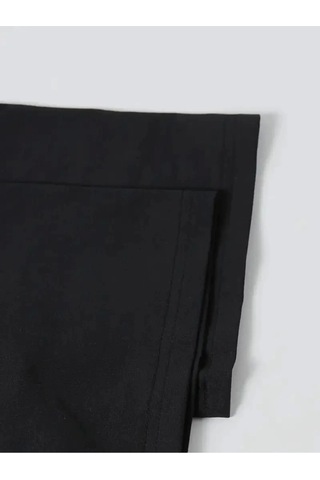 Wear Vexel Kadın T-shirt Ördek Baskılı Bisiklet Yakalı Kısa Kol Tişört - Siyah Siyah