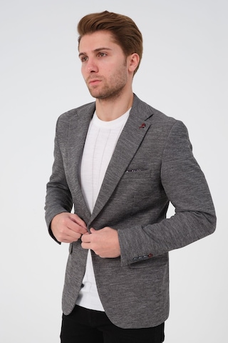 Bonesti Erkek Slim Fit Blazer Ceket Gri Desenli
