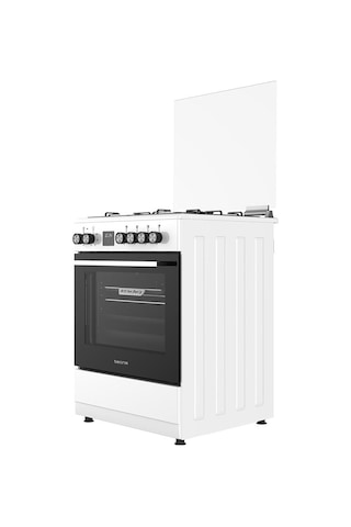 Tecna TF 723WBR 60 L Turbo Fanlı 3 Gözü Gaz +1 Gözü Wok Ocaklı Tam Boy Solo Fırın