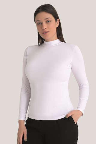 Arma Yıldız Kadın Beyaz Balıkçı Yaka Uzun Kollu Body 2'li Paket Beyaz
