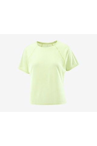 Salomon Shakeout Aır Cropped Kadın Koşu Tişörtü Lc2774500 Yeşil