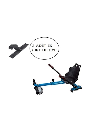 Hoverkart Elektrikli Kaykay Koltuk Scooter Aparat Mavi + Ek Cırt