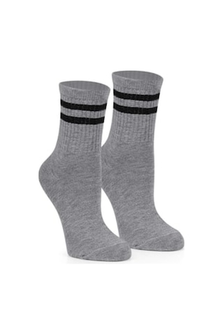 Ozzy Socks Çizgili Kadın Tenis Çorabı Çok Renkli 6'lı Çok Renkli