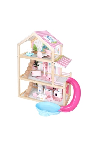 T2010 Ahşap Kaydıraklı Ev 3 Katlı -okutan Hobi