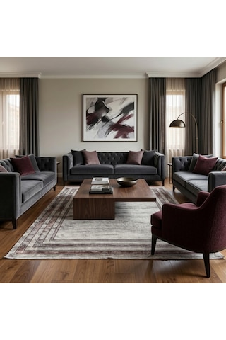 Eliana 200 X 300 Bambu Yün Halı Gri