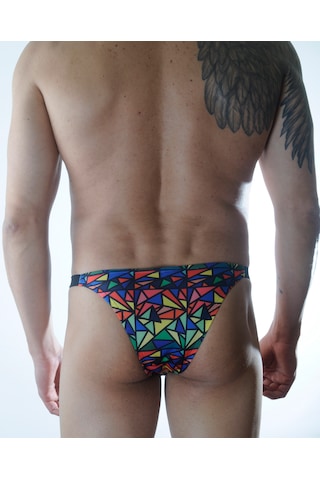 Don Moris Erkek Renkli Desenli Brazillian Slip İç Giyim Dm301129 Çok Renkli