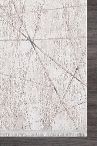 Artemis Halı Romantik 02429a Krem Bej Çizgi Desenli Halı Krem