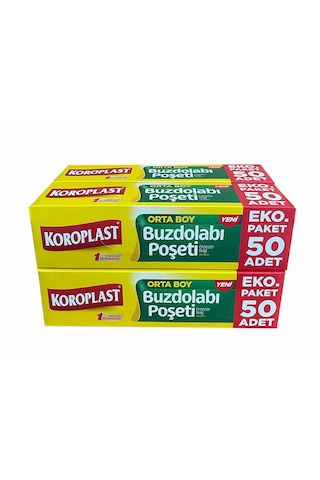Koroplast Orta Boy Buzdolabı Poşeti 4 x 50'li