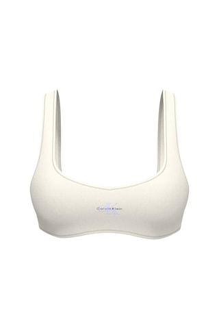 Calvin Klein Kadın Beyaz Logo Detaylı Bralet Bikini Üstü-13575 Beyaz