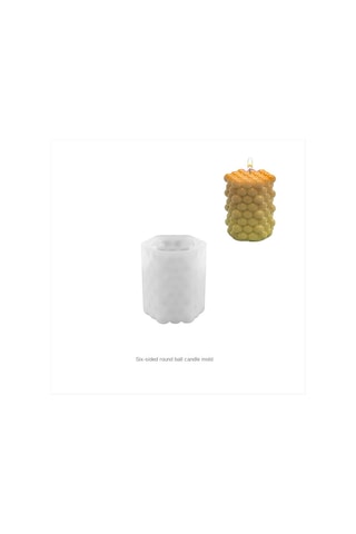 Gildedwill Kendin Yap Mumluk Yapımı Aromaterapi Mum Kalıbı El Yapımı Silikon Mum Kalıbı Altıgen Top Mum Kalıbı