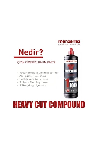 Menzerna 1100 Keçe Uyumlu Kalın Pasta Agresif Çizik Giderici 1 Lt