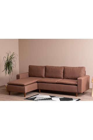 Lungo Modüler Köşe Koltuk Takımı L Koltuk - Açık Kahve Kahverengi