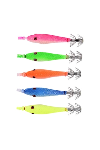 Moveevo Lüminöz Silikon Yemli Okyanus Balıkçığı İğnesi - 9cm 8g İkili Çengel Tasarımı - Gerçekçi Yem Squids İçin