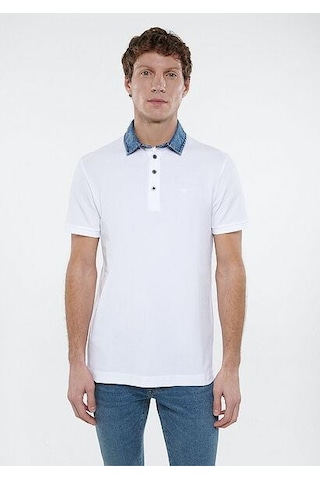Mavi Erkek Polo Tişört Beyaz 062685-27879 Beyaz