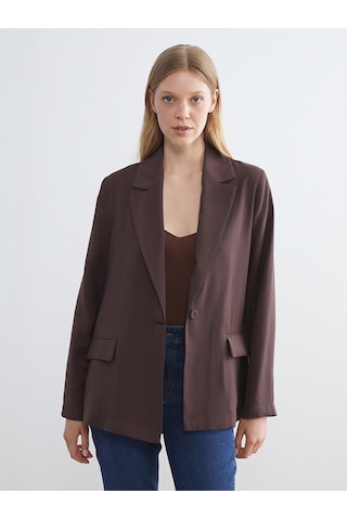 Lcwaıkıkı Classic Kahverengi Gabardin Kadın Blazer Ceket