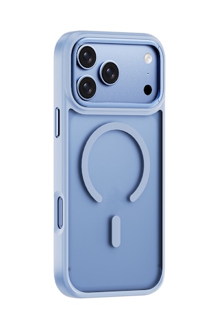 Apple iPhone Uyumlu 18 Pro Max Kılıf Wiwu Fgg-012 Armorpro Serisi M-safeli Parmak İzi Bırakmayan Kılıf Açık Mavi