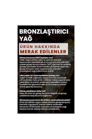 Bade Natural %100 Doğal Bronzlaştırıcı ve Nemlendirici Güneş Yağı 100 ML