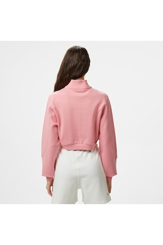 United4 Unıted4 Örme Crop Kadın Pembe Sweatshirt Cuko25ss Pembe