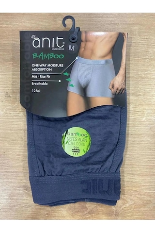 Anıt Erkek Likralı Nefes Alan Bambu Boxer Siyah