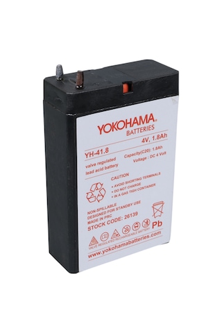 Ayt Yokohama Yh-41.8 4 Volt 1.8 Amper Akü 50x76x22 Mm Yeni Tarihli Taze Akü