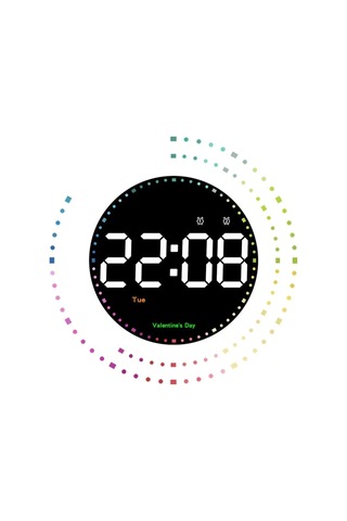 Hpy Pazar 10" Led Yuvarlak Dijital Duvar Saati Kumandalı Çok Renkli
