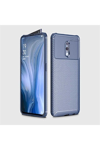 Oppo Reno Kılıf Zore Negro Silikon Kapak Lacivert