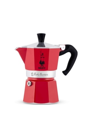 Bialetti 0004943 Moka Express Espresso Kahve Pişiricisi 6 Kişilik Rossa, Kırmızı