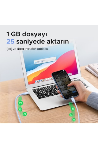 Ugreen Type-c To Lightning 3a Pd Mfi Sertifikalı Hızlı Şarj Ka...