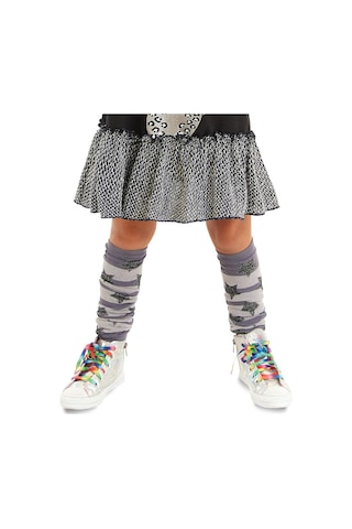 Denokids Mshb&g Gri Çizgili Yıldızlı Kız Çocuk Tozluk