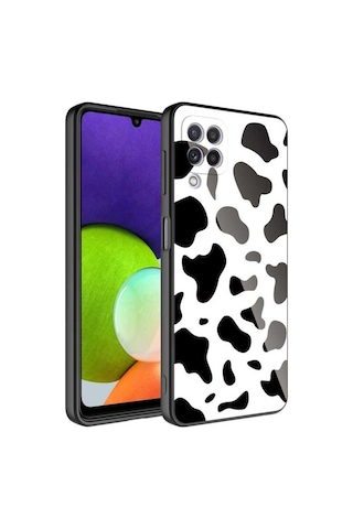 Galaxy M32 Kılıf Kamera Korumalı Desenli Sert Silikon Zore Epoksi Kapak NO7