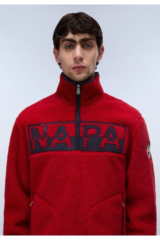 Napapijri T-archive Fleece Hz Erkek Polar-33984 Kırmızı