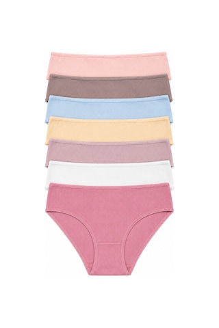 Nicoletta Kadın Külot 7 Li Paket Likralı Pamuklu Fitilli Kaşkorse Mi 724193 Mıxcolor
