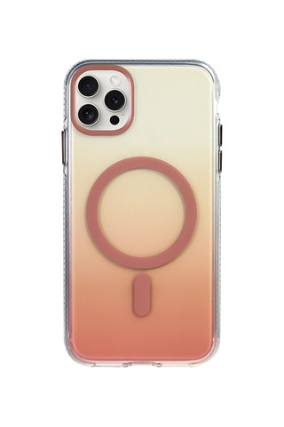 Apple Uyumlu iPhone 16 Pro Kılıf M-safe Şarj Özellikli Transparan Renk Geçişli Zore Toros Kapak Mavi