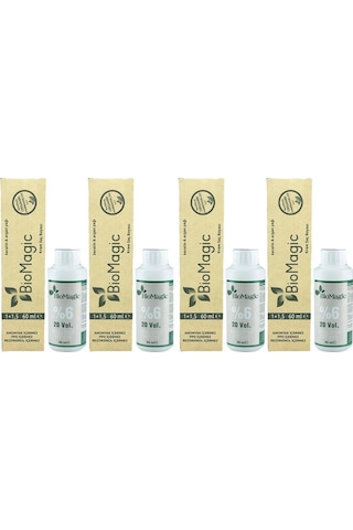 Biomagic Organik Amonyaksız Saç Boyası 44.07 Moka Kahve + Oksidan 4 Adet (446388383)