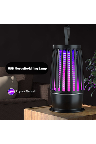 Youmex Usb Portatif Elektrikli Led Akıllı Mus İpi Tutucu Sinek Öldürücü - Siyah