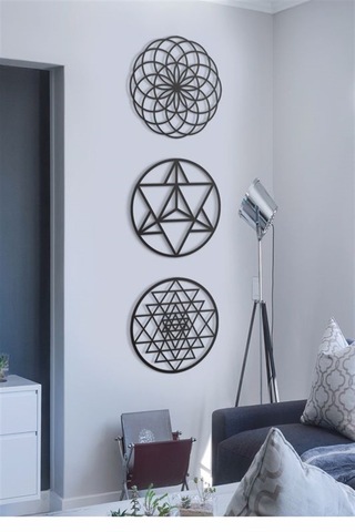 Merkaba Torus Sri Yantra - Metal Dekor Set
