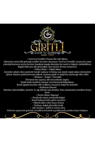 Giritli Naturel Soğuk Sıkım 5lt Zeytinyağ