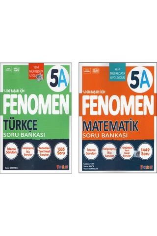 Fenomen 5.sınıf 5a Türkçe Soru Bankası+fenomen 5.sınıf 5a Matematik Soru Bankası 2 Kitap Fenomen 5.sınıf 5a Türkçe Soru Bankası+fenomen 5.sınıf 5a Matematik Soru Bankası 2 Kitap