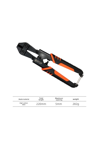 Geeksen 8 İnç Mini Tel Kesici - Çelik Tel, Çelik Çivi, İp Ve Kurdeleleri Kolayca Kesin - Dayanıklı Çelik Yapı - Profesyonel Ve Ev Kullanıma Uygun