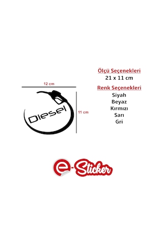 Diesel Depo Kapağı Sticker, Yakıt Deposu Sticker (433529758)