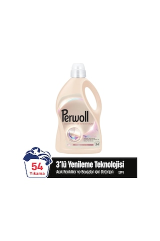 Açık Renkliler Sıvı Çamaşır Deterjanı 2.97 Litre, 3l, 54 Yıkama 4 Paketi